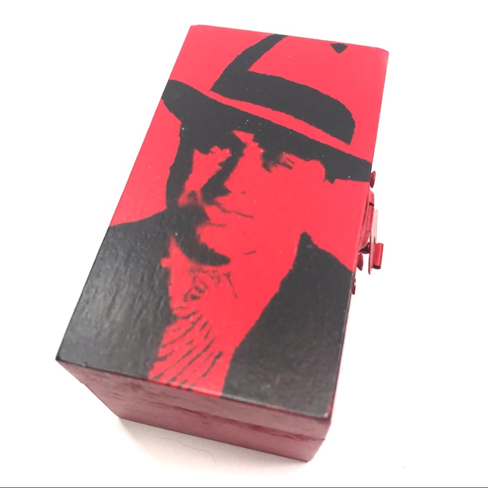 Al Capone Scarface Gangster inspired distressed graffiti Rocker Box Mini 4”x2.5 - Picture 1 of 12